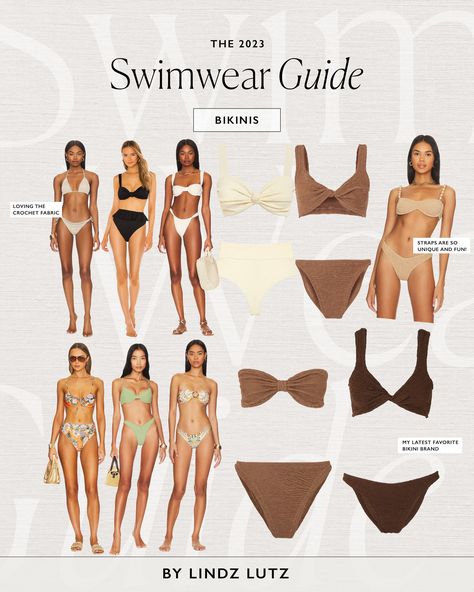 Ready to dive into summer with the ultimate bikini swimwear guide? Discover the cutest and most flattering swimsuits of 2023 that will make you feel confident and stylish under the sun. From vibrant prints to flattering silhouettes, these swimsuits are a must-have for your beach days and poolside adventures! Check out these bikinis and more using the LTK link! The 2023 Swimwear Guide - Lindsey Lutz Swimwear Line, Swimsuits Trends 2024, 2024 Swimsuit, Swimsuit Trend 2024, Summer 2024 Trends Bikinis, Swimwear Trend 2024, Swimsuit 2024 Trends, Swimwear 2023 Trends, Swimwear 2024 Trends