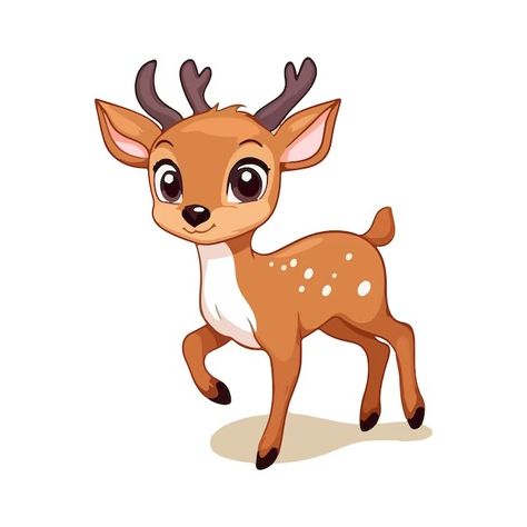 Deer Jumping, Vector Animals, Cartoon Deer, Deer Cartoon, Deer Drawing, Cartoons Png, Arabic Alphabet, Animal Stickers, Pictures To Draw