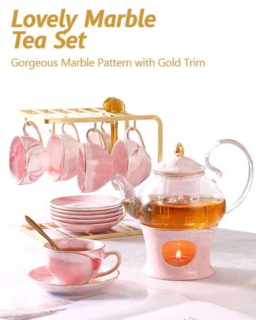 Elegant Tea Set, Pink Tea Set, Blooming Tea, Tea Party Setting, Tea Gift Sets, Ceramic Tea Set, Porcelain Tea Set, Pink Tea, Glass Teapot