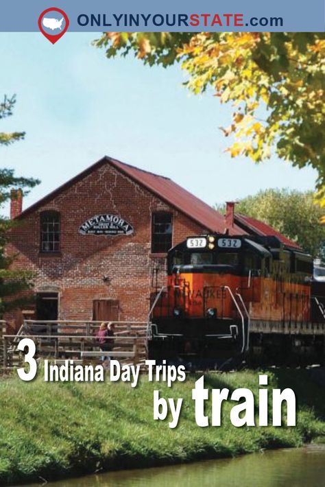 Travel | Indiana | Day Trips | Train | Adventure | Sight Seeing Indiana Vacation, Adventure Places, Indiana Basketball, Train Adventure, Road Trip Places, Indiana Travel, Usa Travel Destinations, Uniform Design, Summer Bucket Lists