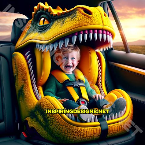 These Dinosaur Shaped Car Seats Will Make Your Kids Love Car Rides! Car Rides, Latest Trend, Car Ride, Love Car, Dream Come True, T Rex, Car Seats, Make Your, Make It Yourself