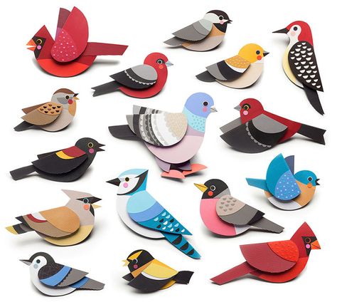 Paper Applique Art, Bird Paper Art, Paper Craft Bird, Bird Art And Craft, Paper Crafts Birds, Paper Cut Out Art, Cardboard Bird, Ashley Barron, Bird Paper Craft