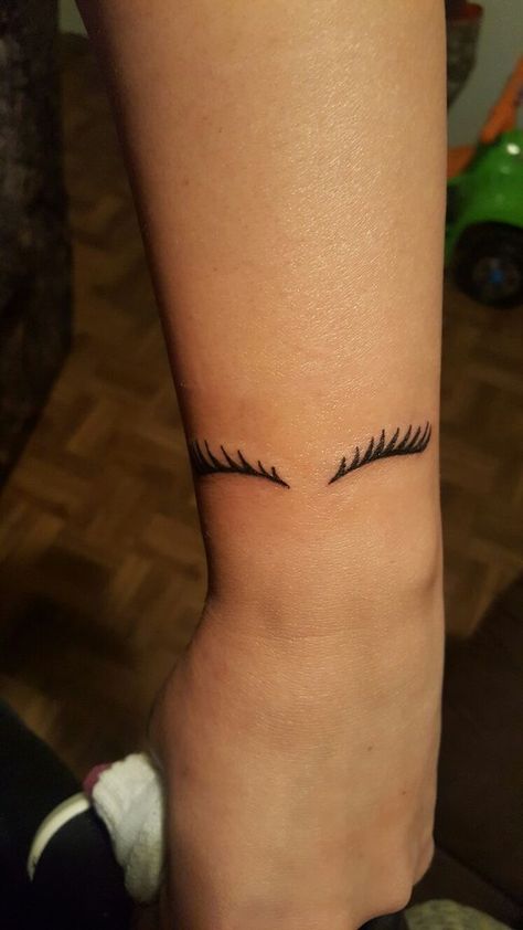 Eyelash Tattoos, Eyelashes Tattoo, Eyelash Tattoo, Makeup Artist Tattoo, Eye Lash Tattoo, Tattoo Makeup, Makeup Tattoo, Makeup Tattoos, Girly Tattoos