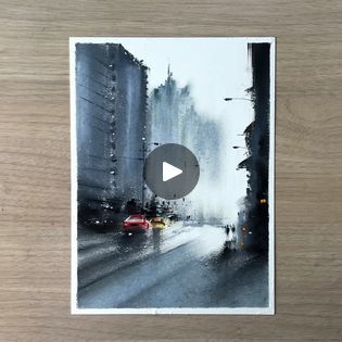 Beautiful drawing of rainy cityscape with oil pastels | Oil pastel drawing of a beautiful rainy cityscape #oilpastel #art #drawing | By Morning DrizzleFacebook Rainy Cityscape, Oil Pastel Drawings, Oil Pastels, Pastel Drawing, Beautiful Drawings, Oil Pastel, Art Drawing, Cityscape, Pastel