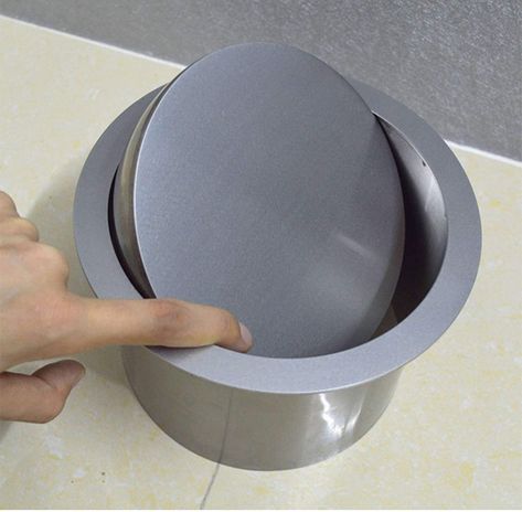 Trash Hole In Countertop, Trash Chute Kitchen, Countertop Trash Hole, Trash Chute, Can Lids, Countertop Design, Kitchen Waste, Galley Kitchen, Garbage Disposal