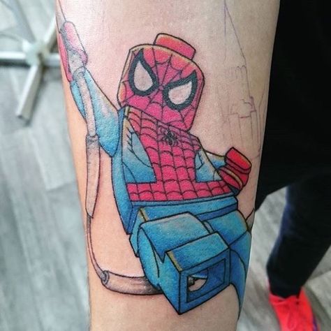 #lego #legomarvel #tattoo #legotattoo #legomarveltattoo #spiderman #legospiderman Spider Man Tattoo, Lego Spider Man, Lego Tattoo, Lego Spiderman, Tattoos And Meanings, Marvel Tattoos, With Tattoo, Facial Tattoos, Palette Art