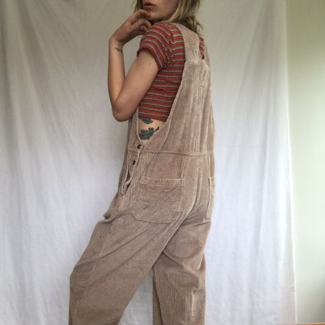 Tan Dungarees Outfit, Dungarees Outfit, Dungaree Outfit, Corduroy Jumpsuit, Corduroy Overalls, Denim Overalls, Denim Jumpsuit, Dungarees, Simple Outfits