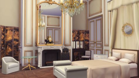 Coco Chanel Room, Sims 4 Neighborhood, Sims 4 2023, Chanel Bedroom, Chanel Room, Neighborhood Design, Sims 4 Cc Poses, Sims 4 Build Buy Cc, Sims 4 Build Mode