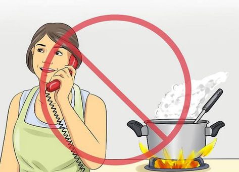 Kitchen Safety Tips, Safety Cartoon, Fire Drawing, Kitchen Safety, Lack Of Focus, Safety Posters, Poster Drawing, Safety Tips, Kids Safe