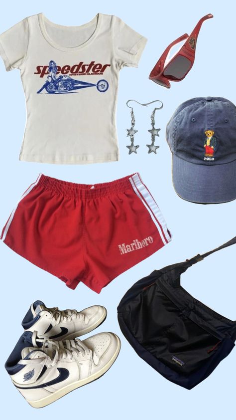 Summer Camp Aesthetic Outfits, White Trash Outfit, Camping Aesthetic Outfits, Summer Camp Outfits, Camp Outfits, Aesthetic Camping, Fits Aesthetic, Cute Lazy Day Outfits, 2000s Fashion Outfits