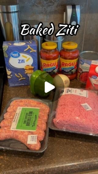 LaTricia Nicole on Instagram: "Baked Ziti #bakedziti #ziti #pasta #pastalover #pastadish #dinner #dinnerideas #quickmeals #easyrecipes #easymeals #dinnerrecipes #viralreel #explorepage #fyp" Pasta Dinner Party Menu Ideas, Easy Baked Ziti With Ground Beef, Bake Ziti Recipe, Ziti Pasta Recipes, Oven Baked Ziti, Baked Ziti With Italian Sausage, Baked Ziti With Ground Beef, Best Baked Ziti Recipe, Baked Ziti With Ricotta