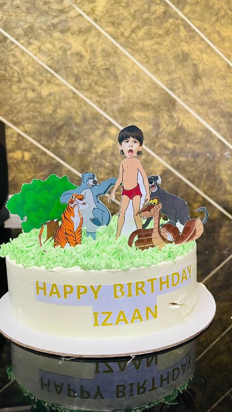 Mowgli Cake, 4th Birthday Cakes, Bday Cake, Theme Cake, 4th Birthday, Themed Cakes, Cake Ideas, Birthday Cake, Happy Birthday