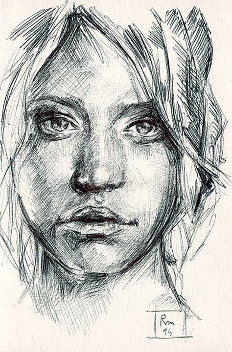 pencil sketch | 2021-08-01 Drawing Face Shapes, Drawing Faces For Beginners, Biro Portrait, Ballpen Drawing, Stylo Art, Biro Drawing, Biro Art, Ballpoint Pen Art, Pen Art Work