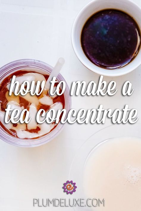 Consolidate your tea making time by creating numerous cups all at once with a tea concentrate, to be enjoyed later without as much prep. #teaconcentraterecipe #teaconcentratehowtomake Tea Concentrate Recipe, Tea Concentrate, Stovetop Kettle, Quick Drinks, Instant Tea, Tea Making, Yum Recipes, Tasty Drinks, Diy Drinks