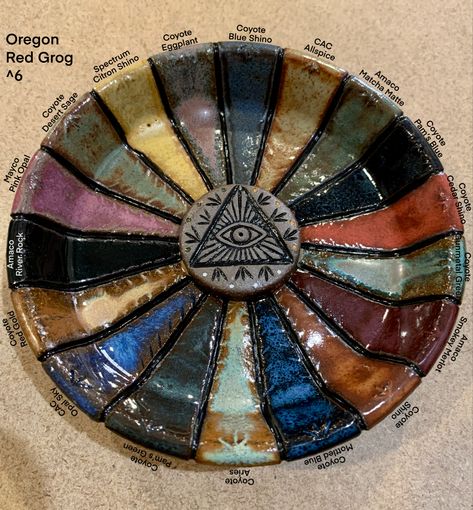 Coyote Glaze - Blue Shino, Cedar Shino, Shino, Gunmetal Green, Mottled Blue, Pam’s Blue, Pam’s Green, Aries, Red Gold, Desert Sage, Eggplant. Amaco - Matcha Matte, Smokey Merlot, River Rock. Clay Art Center - Allspice, Opal Sky. Mayco - Pink Opal. Spectrum Glaze - Citron Shino. Cenote Glaze Combinations, Mayco Glaze Combinations Eggplant, Red Clay Glaze Ideas, Amaco Deep Olive Speckle Combinations, Amaco Smokey Merlot, Coyote Gunmetal Green Glaze Combinations, Coyote Fire Opal Glaze, Spectrum Glazes, Pottery Kiln