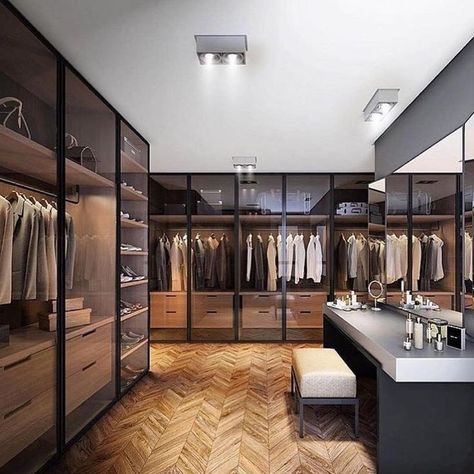 Modern Closet Designs, Bedroom Closet Doors, Dress Room, Dream Closet Design, Walk In Closet Design, Luxury Closets Design, Modern Closet, Closet Decor, Bedroom Closet Design