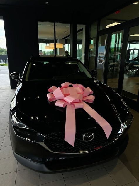 Car With Bow Aesthetic, Black And Pink Car Aesthetic, Nice Cars For Women Black, Car Aesthetic Black Women, Cars For Teenagers Black, New Car Aesthetic Toyota Camry, Vision Board Photos New Car, Brand New Car Aesthetic, New Car Aesthetic Black