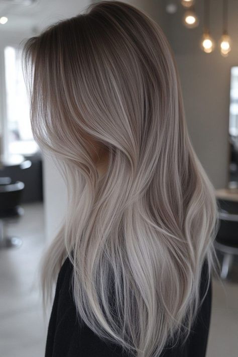 Cool Hair Tones, Shadow Root Balayage, Ash Blonde Hair With Highlights, Dark Roots Blonde Hair Balayage, Sand Blonde Hair, Root Balayage, Ashy Blonde Balayage, Ash Blonde Hair Balayage, Ashy Blonde Hair