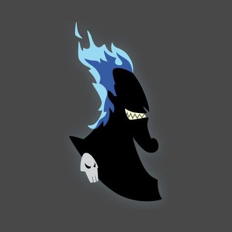 Hades Silhouette, Villain Design Ideas, Hades Tattoo Disney, Disney Hercules Tattoo, Hades Disneybound, Hercules Drawing, Villain Tattoo, Emo Disney, Hades Hercules