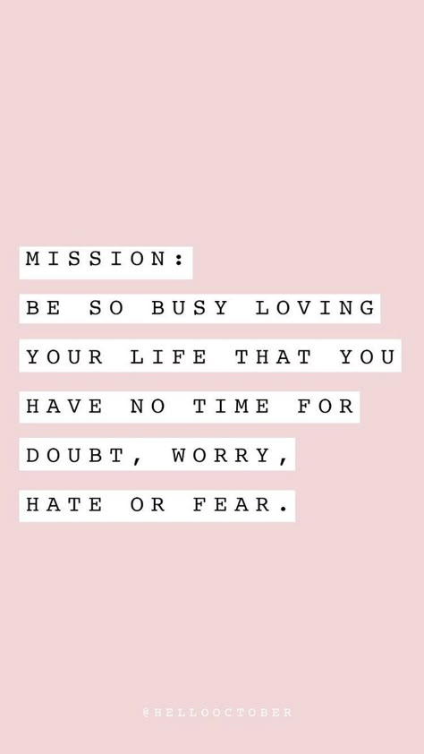 Be so busy loving your life that you have no time for doubt, worry, hate or fear. #positivity #motivation Wisdom Poetry, Perry Poetry, Daily Poetry, Motivation Positive, Women Empowerment Quotes, Empowerment Quotes, Health Quotes, Self Love Quotes, Love Your Life