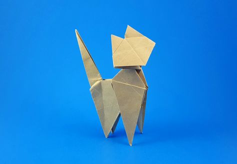 Origami Cat Instructions, Realism Reference, Note Origami, Cat Origami, Origami Book, Origami Shapes, Creative Origami, Cute Origami, Origami Ideas