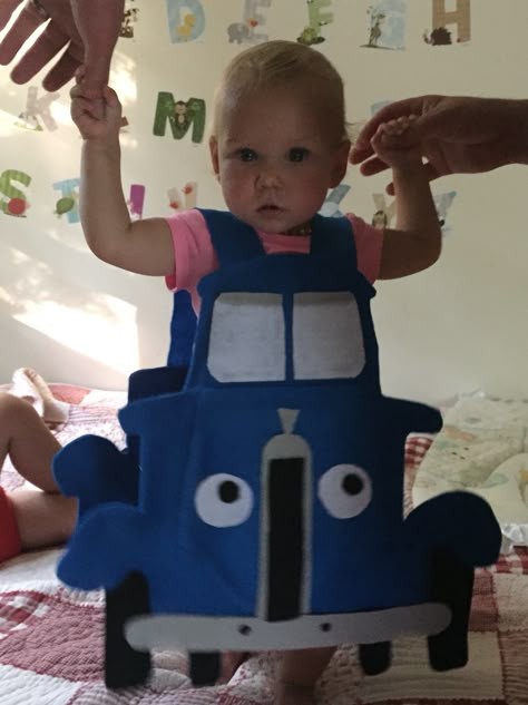 Little Blue Truck Halloween costume Diy Little Blue Truck Costume, Little Blue Truck Halloween Costume, Little Blue Truck Costume, Truck Costume Diy, Truck Halloween Costume, Cars Costume, Cars Halloween Costume, Truck Costume, Storybook Character Costumes