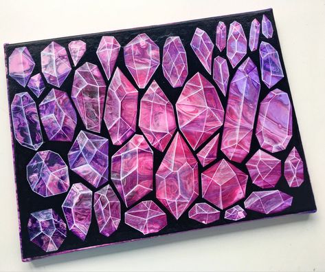 Crystal Painting Acrylic, Acrylic Pouring Painting, Crystal Painting, Acrylic Tutorials, Acrylic Pour Painting, Paint Pouring, Pouring Painting, Painting Tutorials, Acrylic Pour