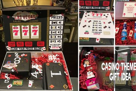 Diy Slot Machine, Casino Birthday Party, Casino Birthday, Party Food Themes, Casino Party Decorations, Casino Royale Party, Slot Machine Party, Casino Night Party, Gambling Gift