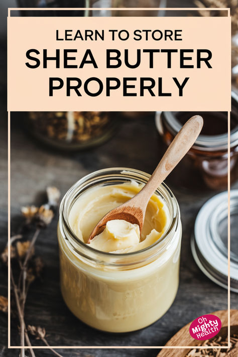 A creamy yellow moisturizing shea butter product displayed in a glass jar with wooden spoon, showcasing proper storage techniques for natural skincare ingredients. Shea Butter Uses, Lana Hair, Shea Body Butter Recipe, Shea Butter Lotion Recipe, Shea Butter Soap Recipe, Shea Butter Diy, Storage Tricks, Shea Butter Benefits, Underarm Whitening Cream