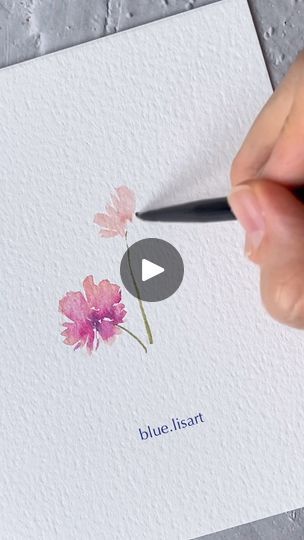 4K views · 116 reactions | Mini watercolor florals 🌸 | #watercolorflorals #watercolortutorial #watercolorpainting | By blue.lisart.artFacebook Mini Painting Watercolor, How To Paint Tiny Flowers, Miniature Watercolor Paintings Easy, Mini Floral Paintings, Mini Watercolor Paintings, Tiny Painted Flowers, Tiny Flowers Watercolor, Watercolor Inspiration, Watercolour Tutorials