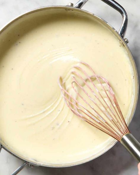 Creamy Béchamel Sauce Recipe (Just 3 Ingredients) | The Kitchn Bechamel Sauce Recipe, French Sauces, Cheese Lasagna, Salmon Potato, Lunch Appetizers, Rice Ingredients, Bechamel Sauce, Food History, Creamed Spinach