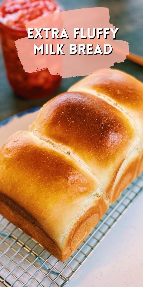 Soft Milk Bread Recipe, Cozy Christmas Dinner, Milk Bread Rolls, Homemade Milk, Tiffy Cooks, Cake Batter Cookies, Milk Bread Recipe, Japanese Milk Bread, Fluffy Dinner Rolls