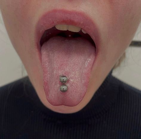 Multiple Tongue Piercings, Piercing Inspiration, Double Tongue Piercing, Piercing Inspo, Tongue Piercing, Piercings, Tattoos