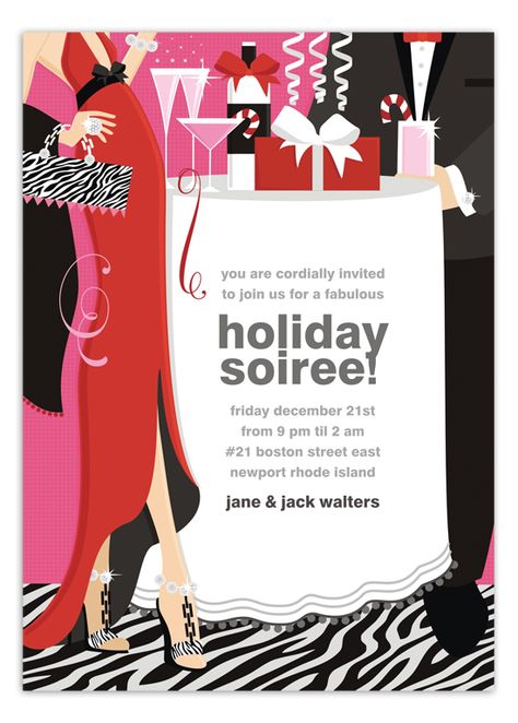 Christmas Soiree, Xmas Party Invitations, Striped Floor, Holiday Soiree, Happy Birthday Jesus, Moving Announcements, Holiday Party Invitations, Retro Party, Holiday Invitations