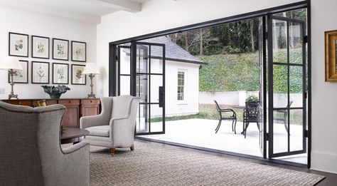 French Steel Glass Doors | Black Steel Doors Atlanta, GA Brooklyn Garden, Steel Company, Steel French Doors, Accordion Doors, Steel Doors And Windows, Steel Entry Doors, Glass Doors Patio, Glass French Doors, Deco Studio