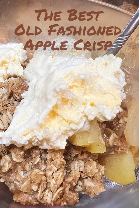 Southern Fall Fashion, Old Fashioned Apple Crisp, Apple Crisp Dessert, Crisp Recipes, Dump Recipes, Peach Dessert, Peach Dessert Recipes, Apple Recipe, Peach Desserts