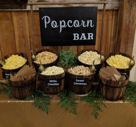 10 Graduation Party Food Bar Inspirations For The Best Party Ever - Society19 Wedding Snack, Popcorn Buffet, Wedding Bars, Graduation Party Food, Party Food Bar, Buffet Dessert, Sweet Buffet, Brunch Bar, Graduation Party Foods