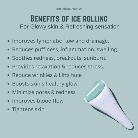 Benefits of ice rolling your face Rolling Face, Facial Benefits, Ice Roll, Diy Makeup Brush, Ice Facial, Skin Facts, Ice Roller, Skin Detox, Face Roller