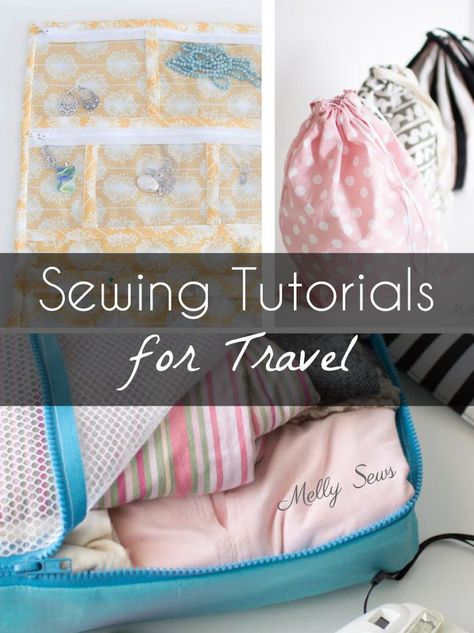 Sew for travel - Travel handmade with these DIY tutorials from Melly Sews Sew Travel Organizer, Sewing For Travel, Sewing Patterns Free Bag, Sew Accessories, Diy Travel Accessories, Melly Sews, Holiday Hand Towels, Diy Travel Bag, Travel Christmas Gifts