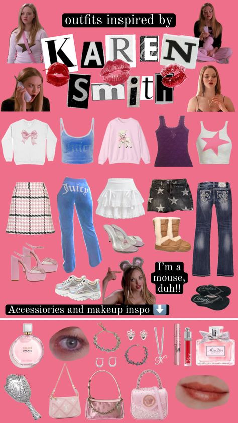 🎀my favorite mean girl #karensmith #karen #karenmeangirls #karenfrommeangirls #meangirls #meangirls2004 #meangirls2024 #meangirlsmusical #pink #onwednesdayswewearpink #y2k #mcbling #outfitinspiration Karen Smith Outfit, Mean Girls Karen, Mean Girls Fashion, Devil Wears Prada Outfits, Mean Girls Costume, Mean Girls Halloween, 2000 Aesthetic, Mean Girls Outfits, Karen Smith