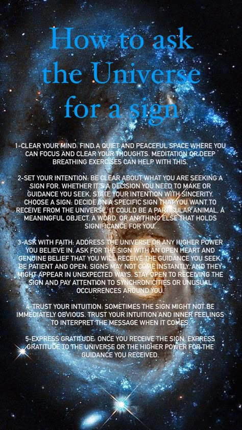 Sometimes the universe can help you with so many things and for that ? You need to know when he’s want to talk to you or how to ask him to talk to you here’s how #universe #manifestation #spirituality #spiritual Universe And Spirituality, How To Talk To Your Angels, Ask The Universe, Ask The Universe For A Sign, How To Ask The Universe For Help, How To Talk To The Moon, Universe Talking To You, Talk To Universe, Asking The Universe For A Sign