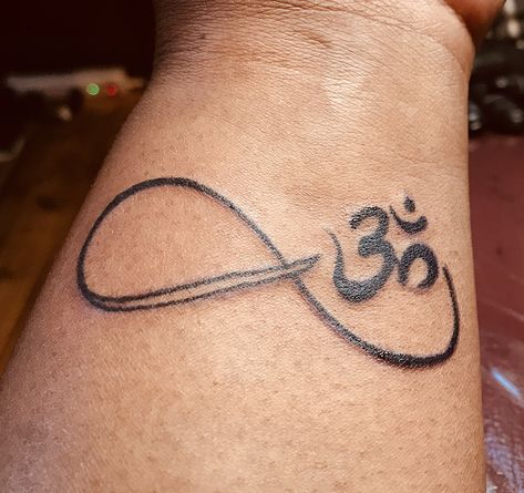 Infinity Om: The centering of focused energy, effort, and intention to move toward a goal. Om Tattoo, First Tattoo, Infinity Tattoo, Tattoo Ideas, Lotus, Energy, Tattoos, Quick Saves