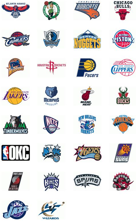 NBA Teams Logo Nba Basketball Teams, Basketball Tricks, Basket Nba, Logo Basketball, Team Logo Design, Basket Style, Sports Team Logos, Nba Wallpapers, Nba Logo