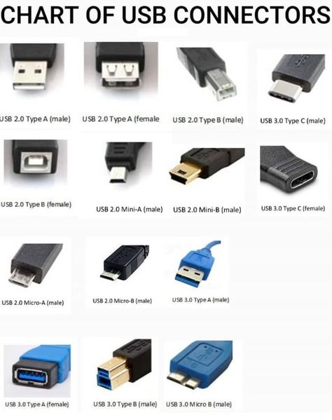 Types of USB Cable Chart, Type Chart, Computer Lessons, Electrical Circuit, Electrical Circuit Diagram, Usb Type A, Circuit Diagram, External Hard Drive, Information Technology