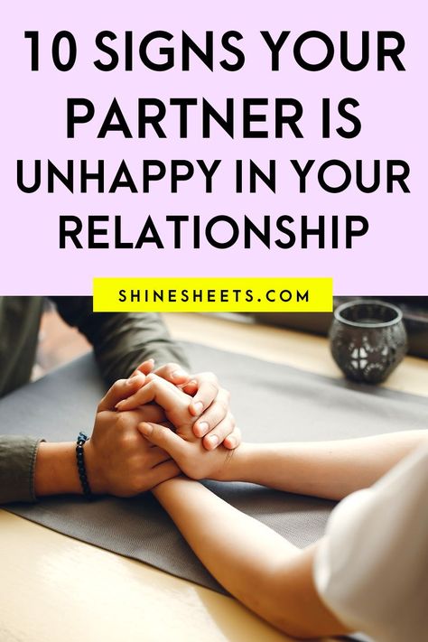 There are a few particular signs that your partner is losing interest and feels unhappy in your relationship... Click to learn about them and see if it might be time for that honest conversation. | ShineSheets.com | Signs your partner is unhappy, signs your partner no longer loves you, signs its over, relationship advice, signs he's falling out of love, signs of unhappy husband, signs of unhappy relationship, does he still love me signs #relationships #couples #marriage #relationship #lifetips Signs Its Over Relationships, Signs Your Boyfriend Is Losing Interest, Is My Relationship Over, Does He Still Love Me, Falling Out Of Love Quotes, Powerful Mindset, Losing Interest, Signs He Loves You, Not In Love