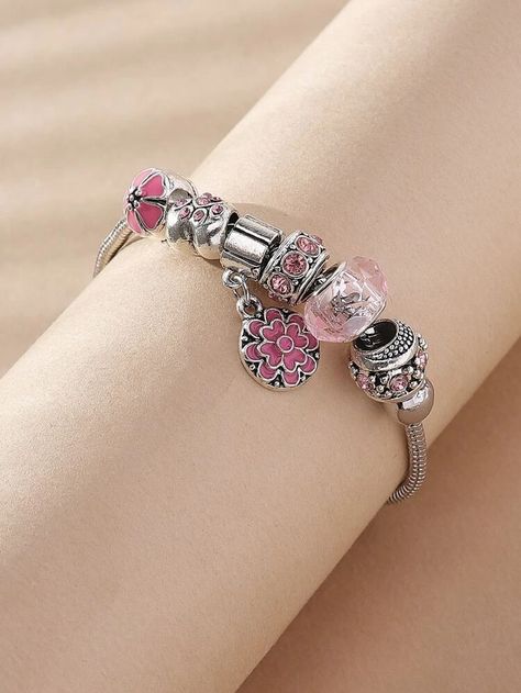 Pulsera con diseño de flor y diamante de imitación | SHEIN Flowers