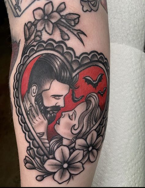 Couples Hand Tattoos, Mrs Tattoo, Marriage Tattoos, Traditional Heart Tattoos, Wife Tattoo, Vintage Style Tattoos, Traditional Tattoo Inspiration, Traditional Tattoo Flowers, Traditional Tattoo Designs