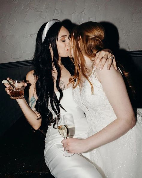 Make sure you let your photographer kick on into your reception with you ✨😍 Captured by @tarabethphotography Wlw Wedding, Queer Weddings, Woman Loving Woman, Wedding Kiss, Girlfriend Goals, Lgbtq Wedding, Lesbian Wedding, Gay Wedding, Poses References