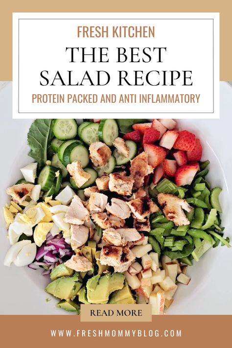 The Best Anti Inflammatory Salad Recipe - Fresh Mommy Blog Dinner Ideas Salad, Fresh Dinner Ideas, Shake Recipes Healthy, The Best Salad, Zesty Italian Dressing, Best Salad, Anti Inflammation Recipes, Marinating Chicken Breast, Anti Inflammation