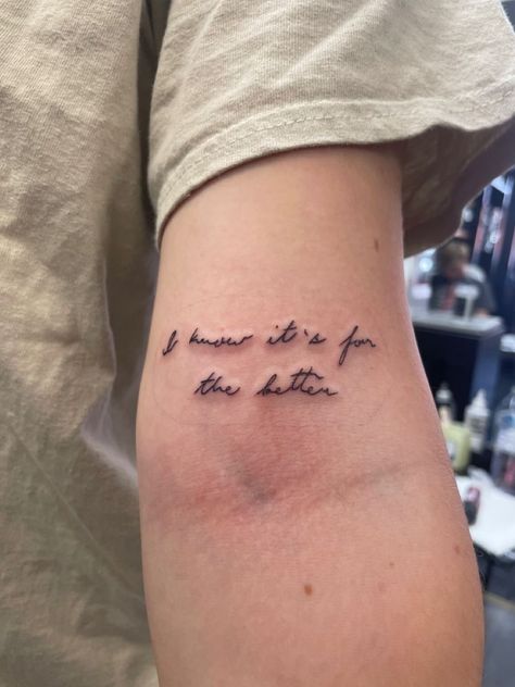 For The Better Tattoo, Waiting Room Phoebe Bridgers, Aesthetic Tattoo Ideas, Unique Tattoo Ideas, 20 Aesthetic, Lyric Tattoos, Bold Artwork, Cute Tiny Tattoos, Phoebe Bridgers